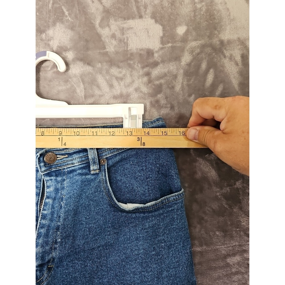 Bill Blass Women Blue Vtg High Waisted Mom Jeans Petite Medium Tapered Leg Sz 8 - Picture 6 of 11
